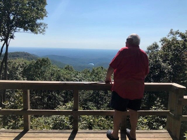 Ken Rice on viewing platform